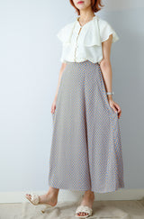 柄マキシフレアスカート