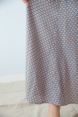 柄マキシフレアスカート