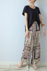 パッチワーク柄パンツ