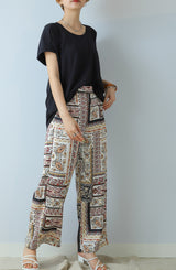 パッチワーク柄パンツ