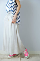 麻調シアーフレアパンツ