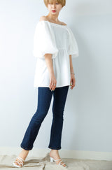 バルーンスリーブオフショルブラウス