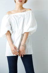 バルーンスリーブオフショルブラウス