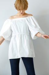 バルーンスリーブオフショルブラウス