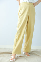 リネンタッチストレートパンツ