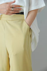 リネンタッチストレートパンツ