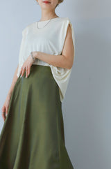 肩タック1分袖プルオーバー