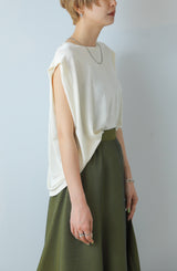 肩タック1分袖プルオーバー