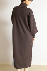 サイドプリーツタートルニットワンピース