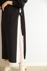 サイドプリーツタートルニットワンピース