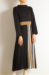 サイドストライプニットワンピース