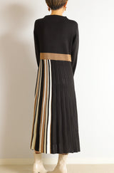 サイドストライプニットワンピース