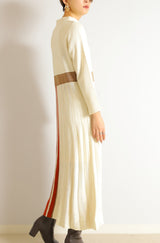 サイドストライプニットワンピース