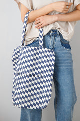 アソート柄ロゴ刺繍トートバッグ