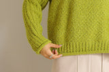 バスケット編スタンドネックプルオーバー