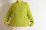バスケット編スタンドネックプルオーバー