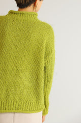 バスケット編スタンドネックプルオーバー