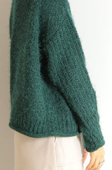 バスケット編スタンドネックプルオーバー