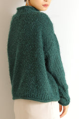 バスケット編スタンドネックプルオーバー