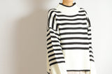 ボーダーハイネックニットプルオーバー