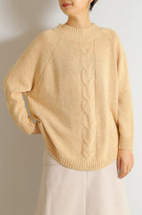 ドルマンケーブルニットチュニック