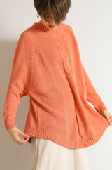 ドルマンケーブルニットチュニック