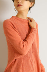 ドルマンケーブルニットチュニック