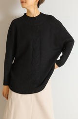 ドルマンケーブルニットチュニック