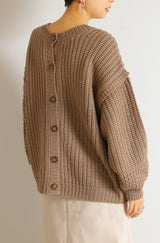 編み地切替2wayカーディガン