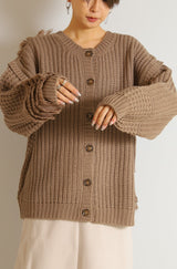 編み地切替2wayカーディガン