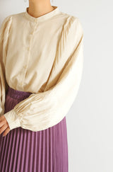 ボリュームプリーツスリーブブラウス
