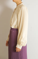 ボリュームプリーツスリーブブラウス