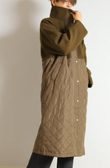 ダイヤキルト切替スタンドカラーコート