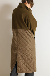 ダイヤキルト切替スタンドカラーコート