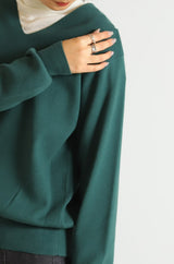 Vネックニットプルオーバー