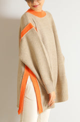 アルパカタッチ切替配色プルオーバー