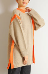 アルパカタッチ切替配色プルオーバー