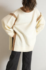 アルパカタッチ切替配色プルオーバー