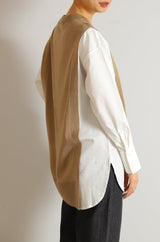 シャツレイヤード風チュニック