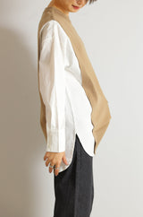 シャツレイヤード風チュニック