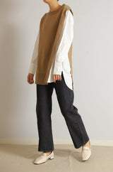 シャツレイヤード風チュニック