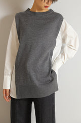 シャツレイヤード風チュニック