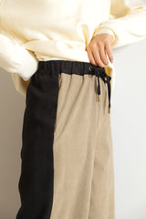 コーデュロイバイカラーパンツ