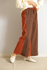 コーデュロイバイカラーパンツ