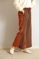 コーデュロイバイカラーパンツ