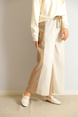 コーデュロイバイカラーパンツ