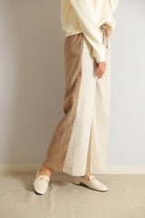 コーデュロイバイカラーパンツ