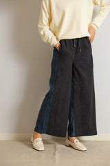 コーデュロイバイカラーパンツ