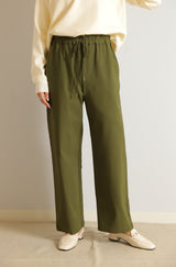 裏起毛イージーストレートパンツ