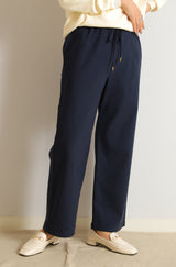 裏起毛イージーストレートパンツ